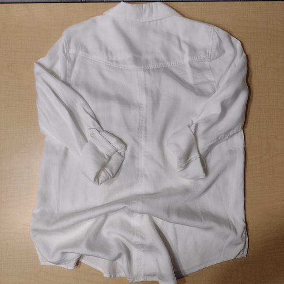 Love 8 for Versona White Button Down High Low Hemline Shirt Size Small - Picture 8 of 12